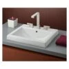 Camilla Semi-Recessed Basin Sink With 8 Inch Faucet Drillings - White