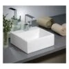 Rio Overcounter Bath Sink With Single Hole Drilling - White
