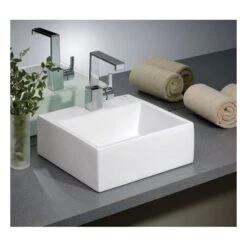 Rio Overcounter Bath Sink With Single Hole Drilling - White