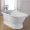 Traditional Cast Iron Pedestal Tub - No Faucet Drillings