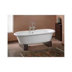 Regal Wooden Base Clawfoot Tub - Rim Faucet Drillings