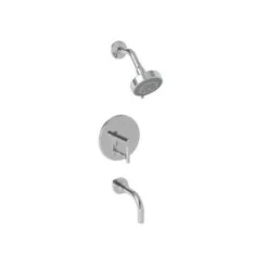 East Linear Pressure Balanced Tub & Shower Trim Set - Lever Handle