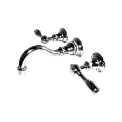 Victoria Wall Mount Lavatory Faucet - Lever Handles