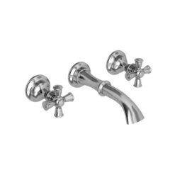 Sutton Wall Mount Lavatory Faucet - Cross Handles