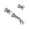 Sutton Wall Mount Tub Faucet - Cross Handle