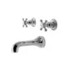 Astor Wall Mount Tub Faucet - Cross Handle
