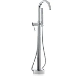 Contemporary Free Standing Tub Filler With Handshower