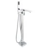 Square Free Standing Tub Filler With Hand Shower