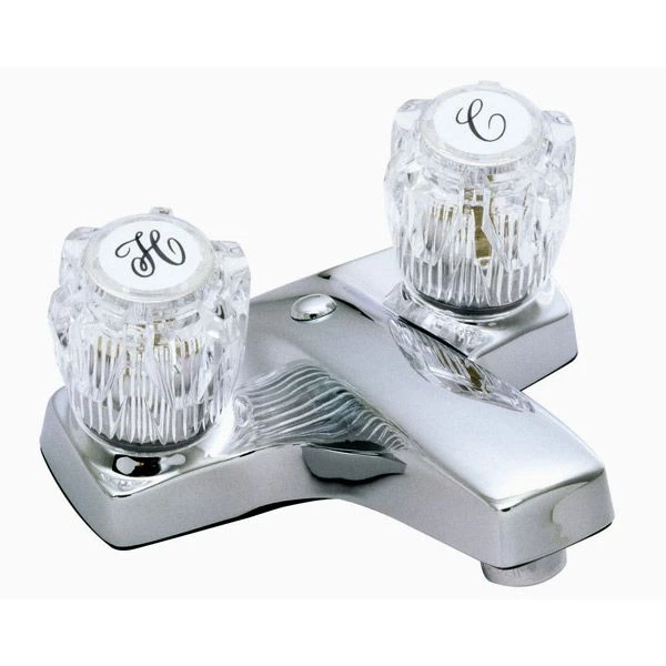 100 Series Centerset Bathroom Sink Faucet With Pop Up Drain - Chrome