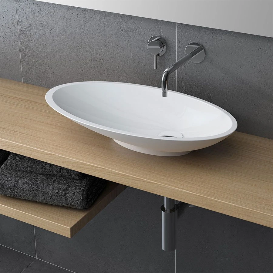 Caccini Vessel Bathroom Sink - White