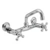 Wall Mount Utility Sink Faucet With Adjustable Centers - Chrome