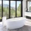 Aria Voce Acrylic Double Ended Freestanding Bathtub - No Faucet Drillings