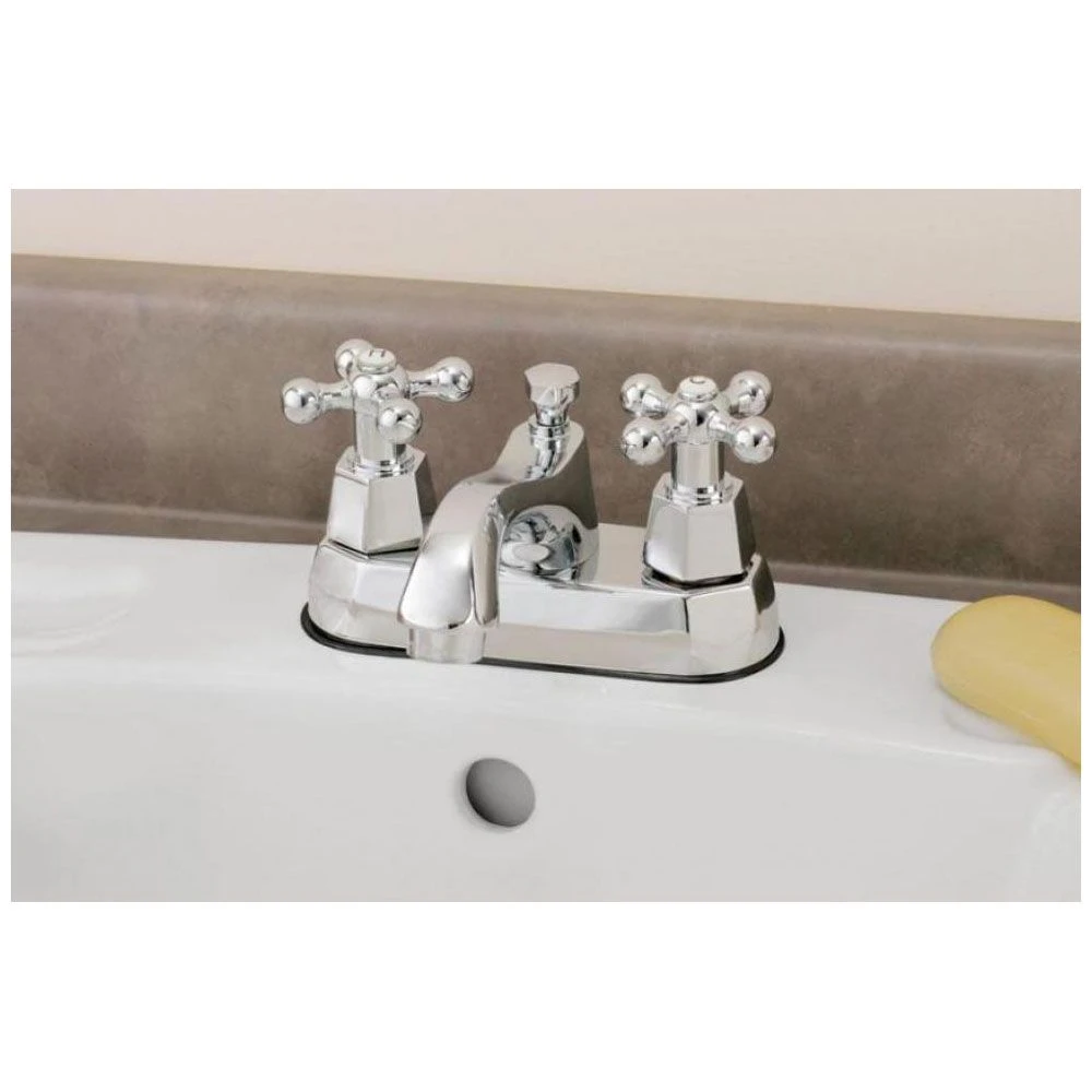 4 Inch Centerset Bathroom Sink Faucet With Pop-Up Drain - Chrome