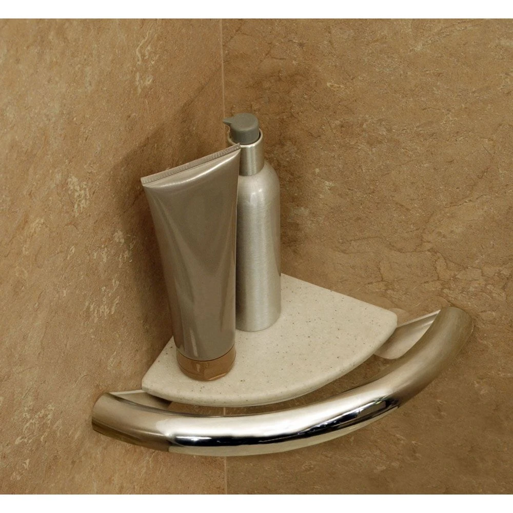 Integrated Corner Shelf Grab Bar