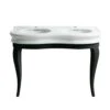 China Series Large Double Bowl Console Sink - White