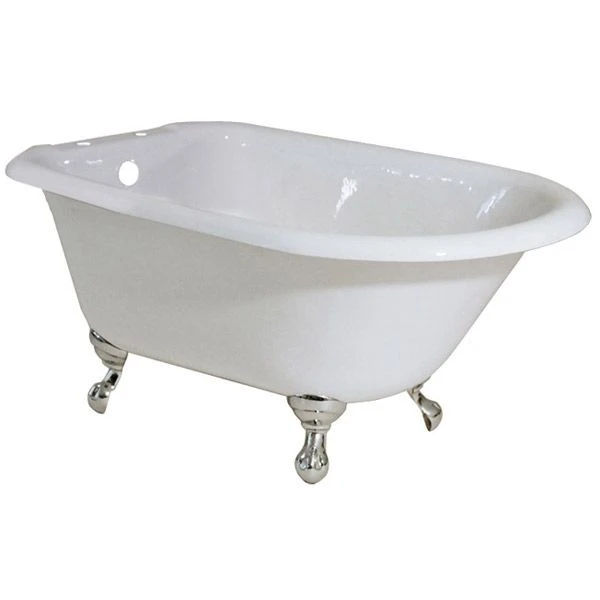 Norfolk 48 Inch Cast Iron Classic Clawfoot Tub - Rim Faucet Drillings