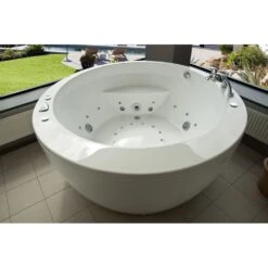Pamela Acrylic 68 Inch Freestanding Relax Air Massage Bathtub - White