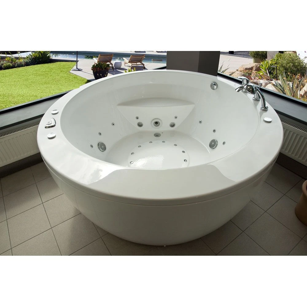Pamela Acrylic 68 Inch Freestanding Relax Air Massage Bathtub - White