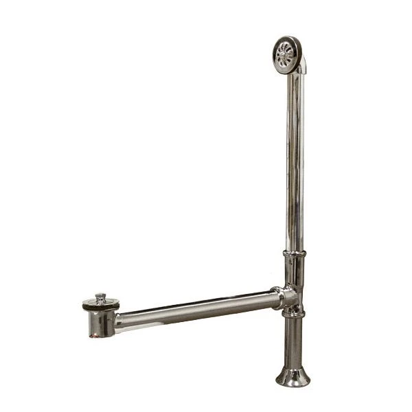 Savanna 60 Inch Acrylic Clawfoot Tub & Shower Package - White / Chrome Feet & Fixtures - Image 3