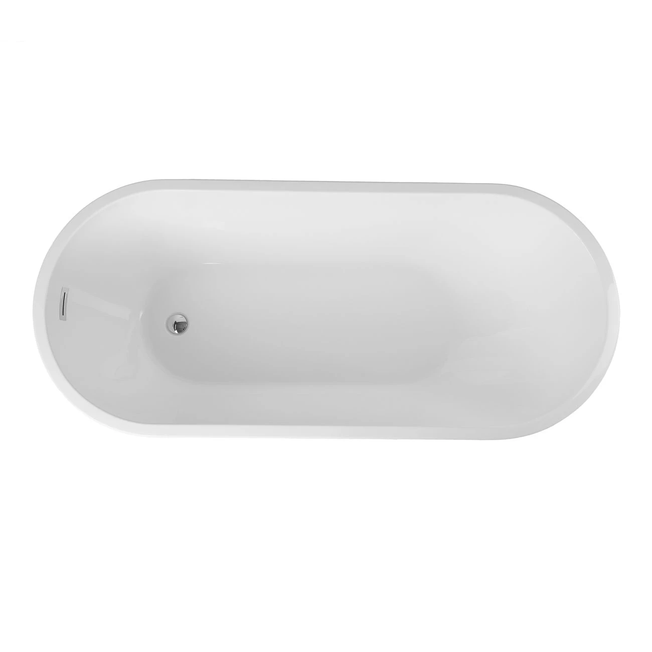 Mandy Acrylic Contemporary Freestanding Tub - No Faucet Drillings - Image 3