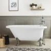 Stratford Acrylic Classic Clawfoot Tub - Rim Faucet Drillings - Lion Paw Feet