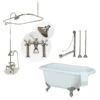 Savanna 54 Inch Acrylic Clawfoot Tub And Shower Package - White / Chrome Feet & Fixtures