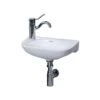 Small Wall Mount Sink - Left Side Single Faucet Drilling