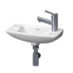 Small Wall Mount Sink - Right Side Single Faucet Drilling