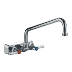 Heavy Duty Wallmount 8 Inch Extended Utility Faucet - Polished Chrome