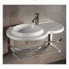 Isabella Collection Large Wall Mount Basin With Integrated Round Bowl - White
