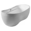 71 Inch Acrylic Oval Double Ended Freestanding Bathtub - White