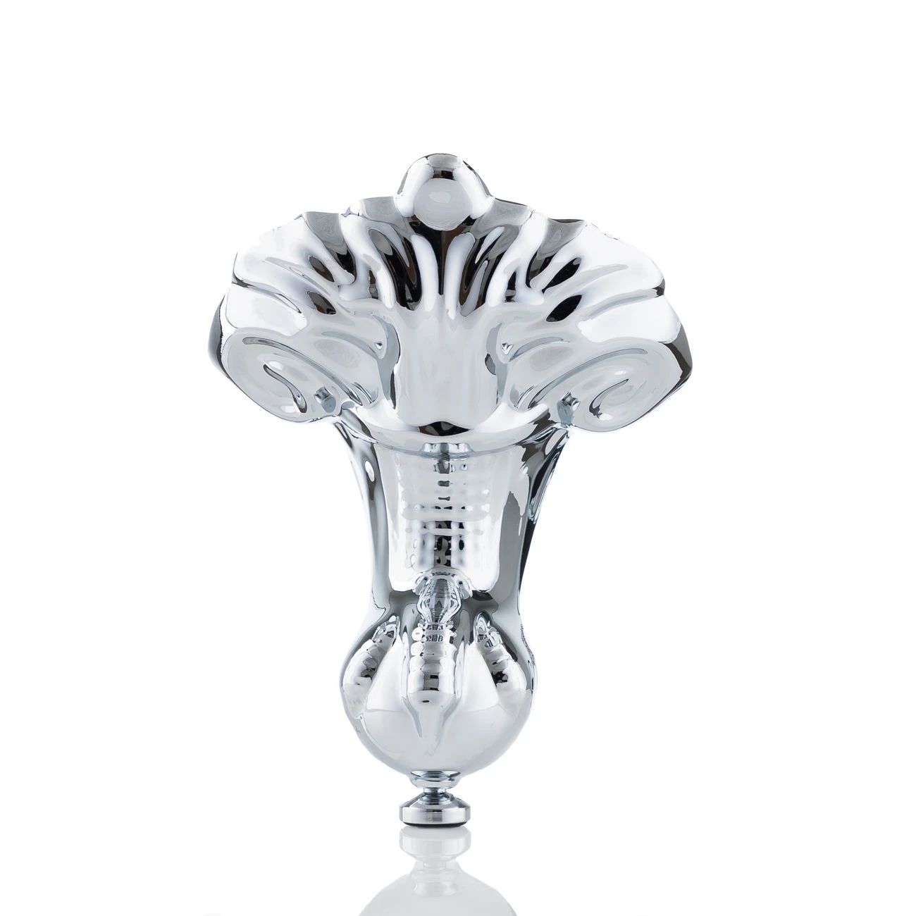 Bristol 62 Inch Acrylic Slipper Clawfoot Tub Package - White / Chrome Feet & Fixtures - Image 7