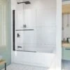 DreamLine Aqua-Q Swing 34 In. W X 58 In. H Frameless Tub Door