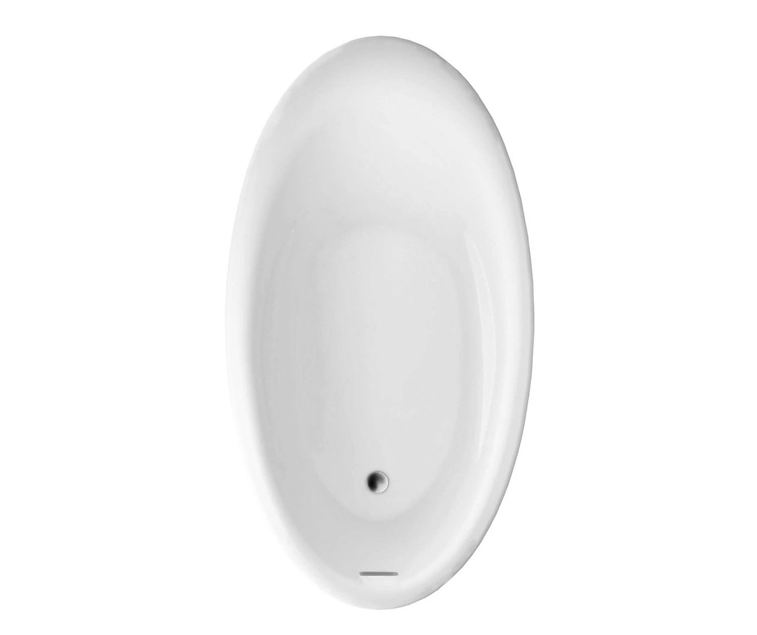 Marla 63 Inch Acrylic Drop-in Universal Drain Bathtub - White - Image 3