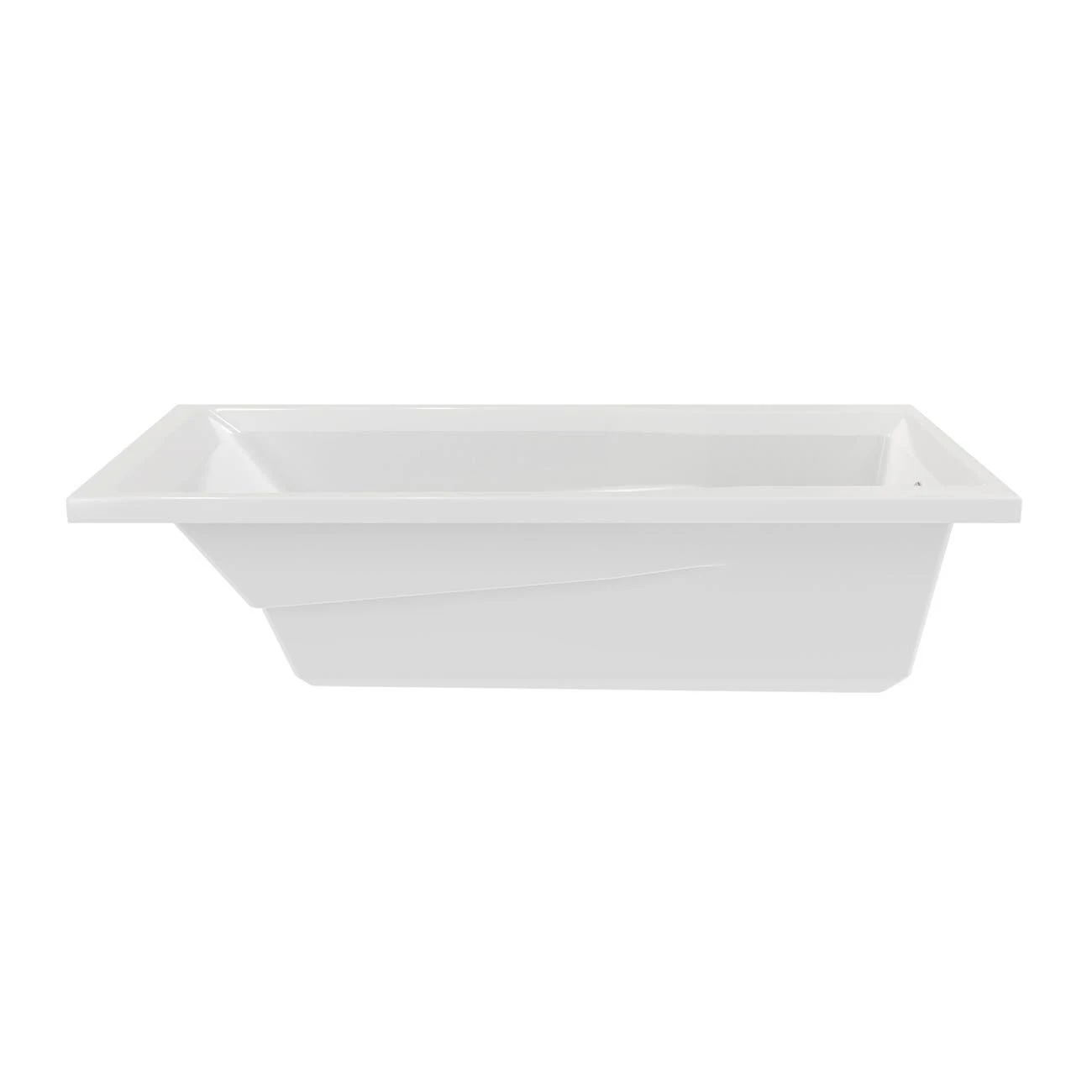 Ascot III 72 Inch Acrylic Drop-in Universal Drain Bathtub - White - Image 3