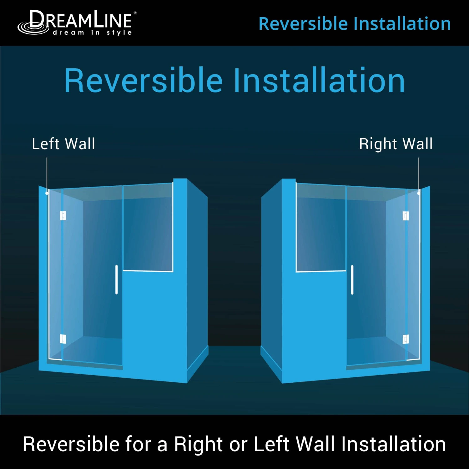 DreamLine Unidoor-X 59-59 1/2 In. W X 72 In. H Frameless Hinged Shower Door - Image 9