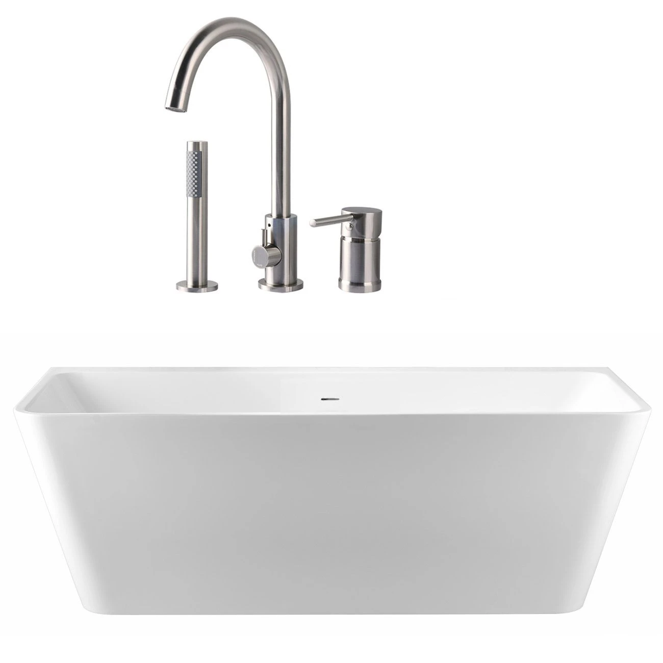 Axton Acrylic Double Ended Freestanding Bathtub Package