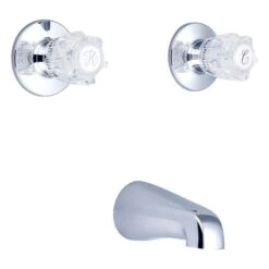170 Series Low Spout Wall Mount Bathtub Faucet - Chrome