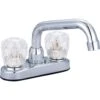 Laundry Sink Faucet With Acrylic Handles - Chrome