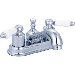350 Series Centerset Bathroom Sink Faucet With Pop Up Drain - Chrome