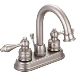 690 Series 4 Inch Faucet Set With Brushed Nickel - Lever Handles