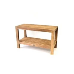 Fiji 30 Inch Teak Shower Bench With Shelf