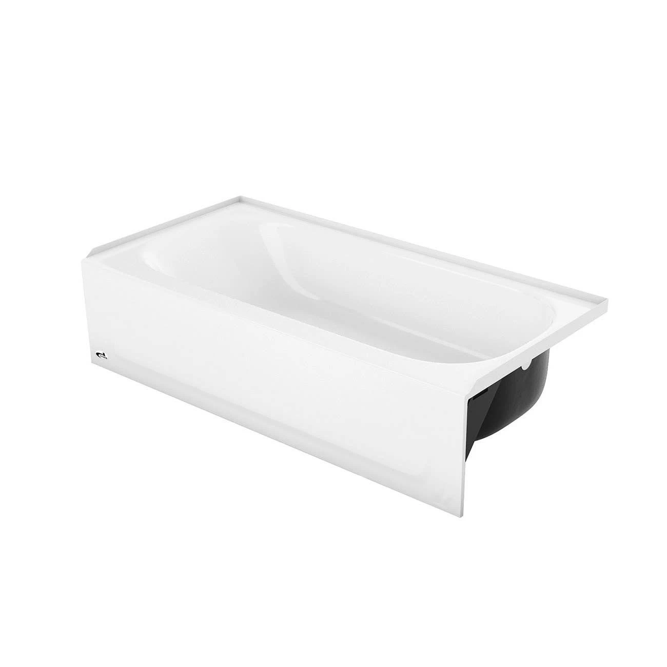 Aloha Ohana 60 X 30 Porcelain Enamel Alcove Right-Hand Drain Bathtub In White - Image 2
