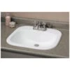 Ibiza Drop In Basin Bathroom Sink - White