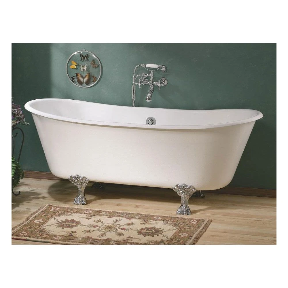 Winchester 68 Inch Cast Iron Double Ended Clawfoot Tub - No Faucet Drillings