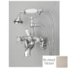 Bathroom Wall Mount Adjustable Hand Shower Tub Faucet With Metal Cross Handles