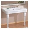 Grand Astoria Console Sink - 8 Inch Faucet Drillings - White