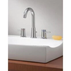 Contemporary Widespread Bathroom Sink Faucet With Pop-Up - Chrome