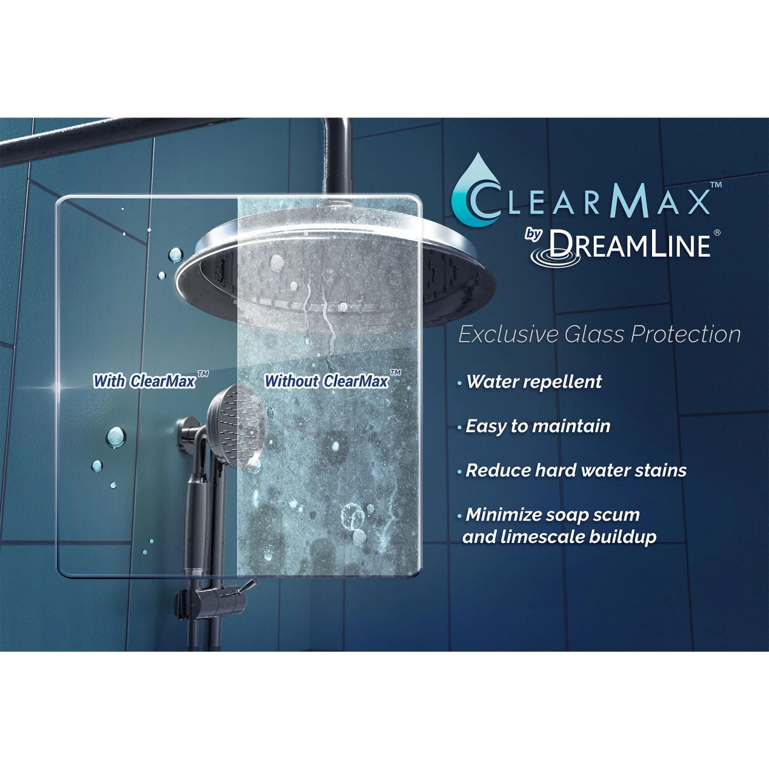 DreamLine Prism Lux 34-5/16 Inch X 72 Inch Fully Frameless Neo-Angle Hinged Shower Enclosure - Image 13