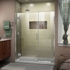 DreamLine Unidoor-X 63-63 1/2 In. W X 72 In. H Frameless Hinged Shower Door